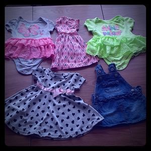infant girl dresses size 3 to 6 month 6 to 9 month different brands